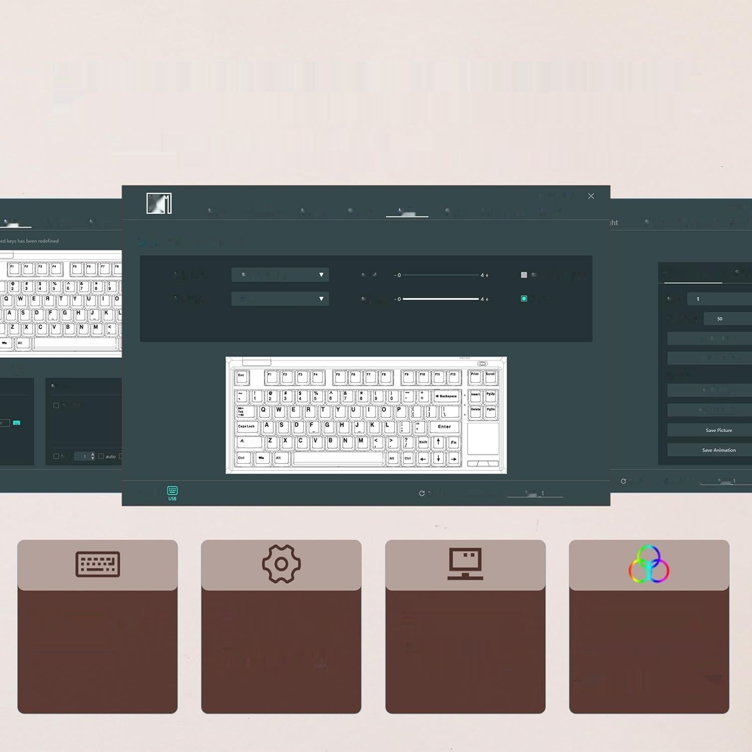 EPOMAKER RT80 Bezprzewodowa Klawiatura do Gier, Mechaniczna Klawiatura