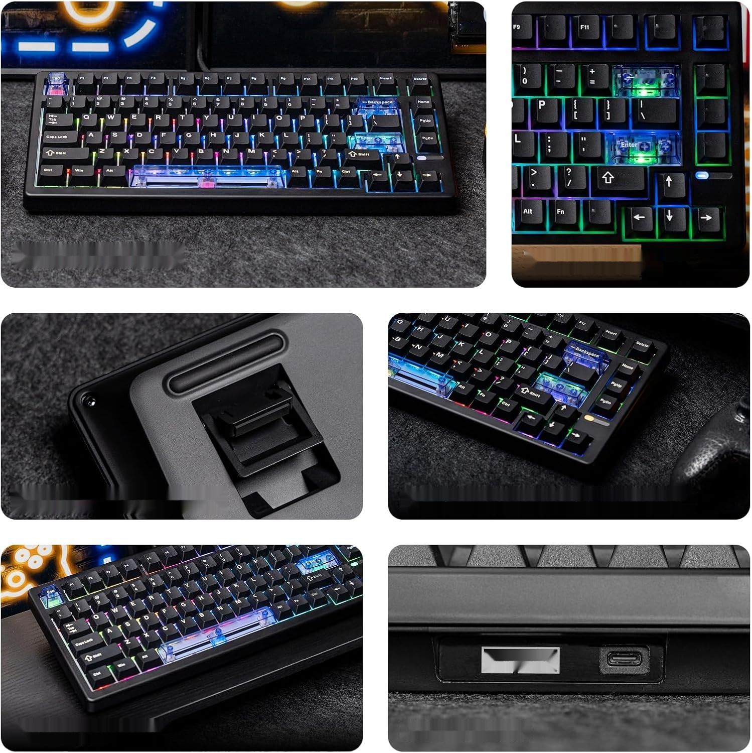 EPOMAKER HE80 – przewodowa klawiatura gamingowa z przełącznikami magnetycznymi Hall Effect (czarna)