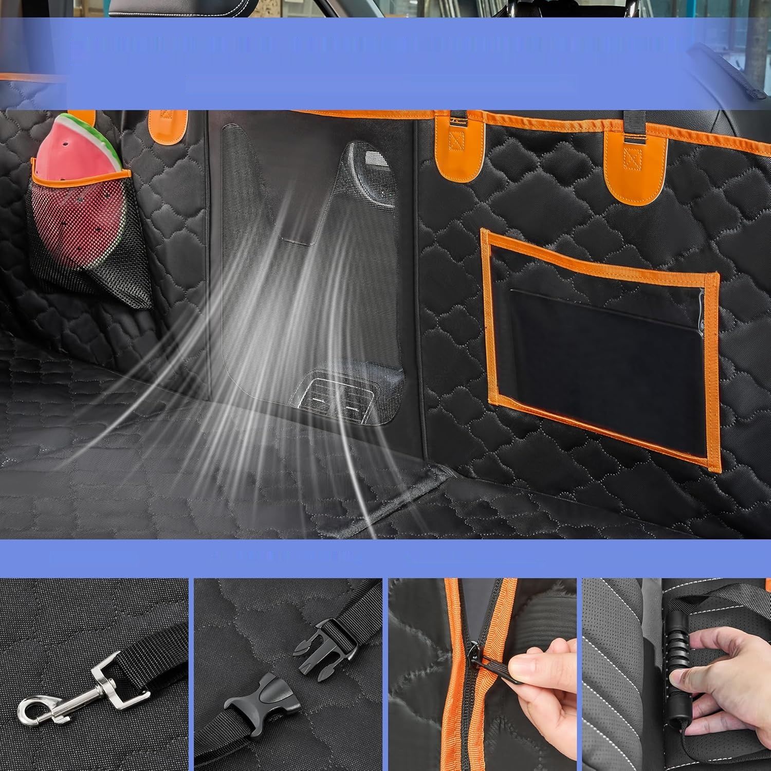 Tylne nakładki na siedzenia dla psów – Przedłużenie tylnego siedzenia