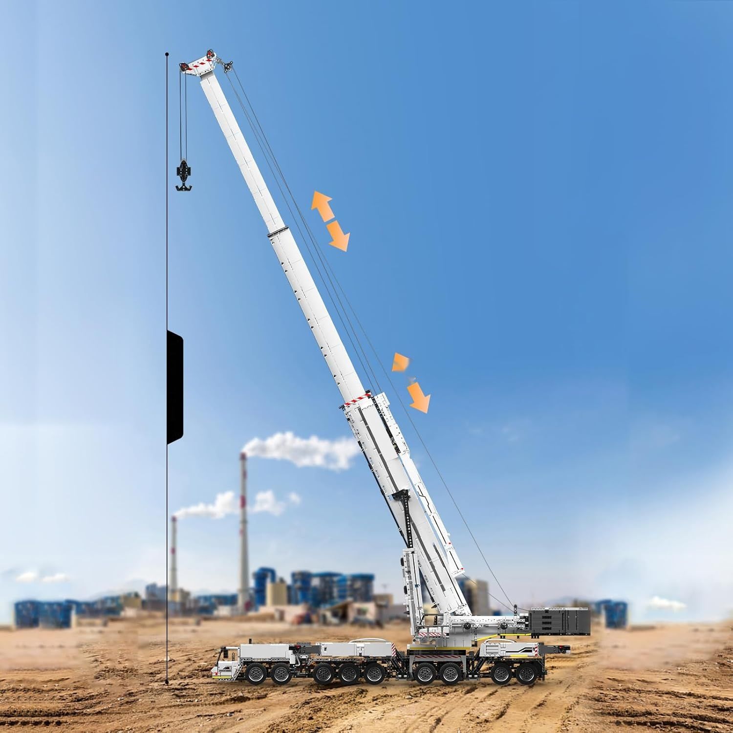 Mould King Zdalnie sterowany model dźwigu ciężarowego, 8506 elementów