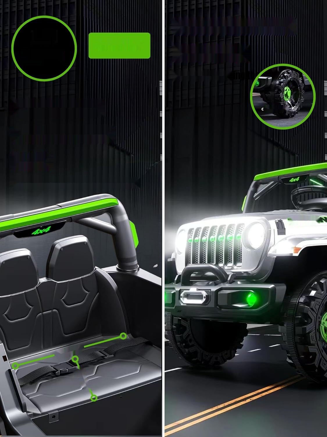 Elektryczny samochód terenowy dla dzieci 1–3 lata. Zdalnie sterowanyoj