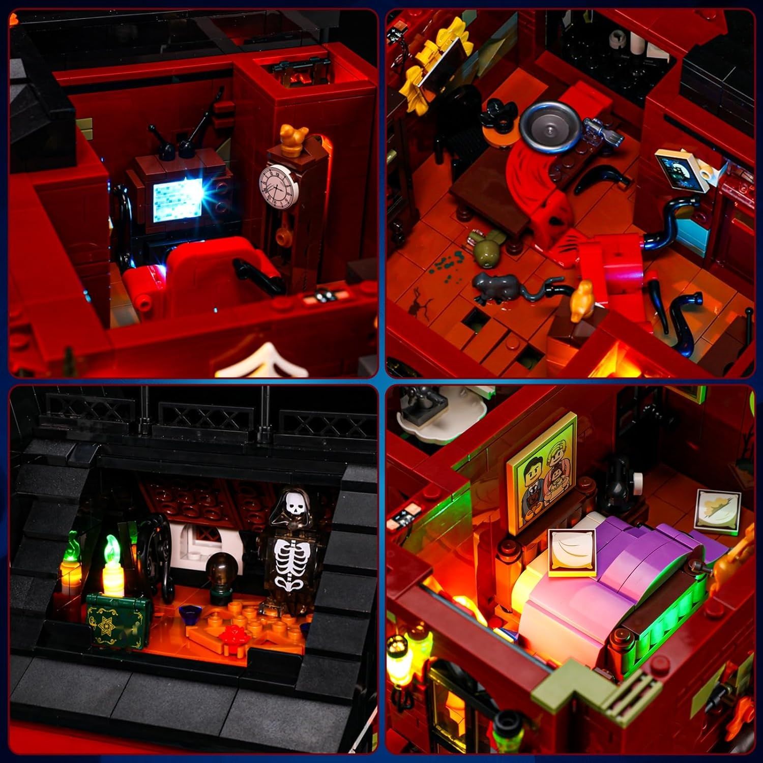 Północna Nawiedzona Rezydencja z Oświetleniem 2617PCS, L9092