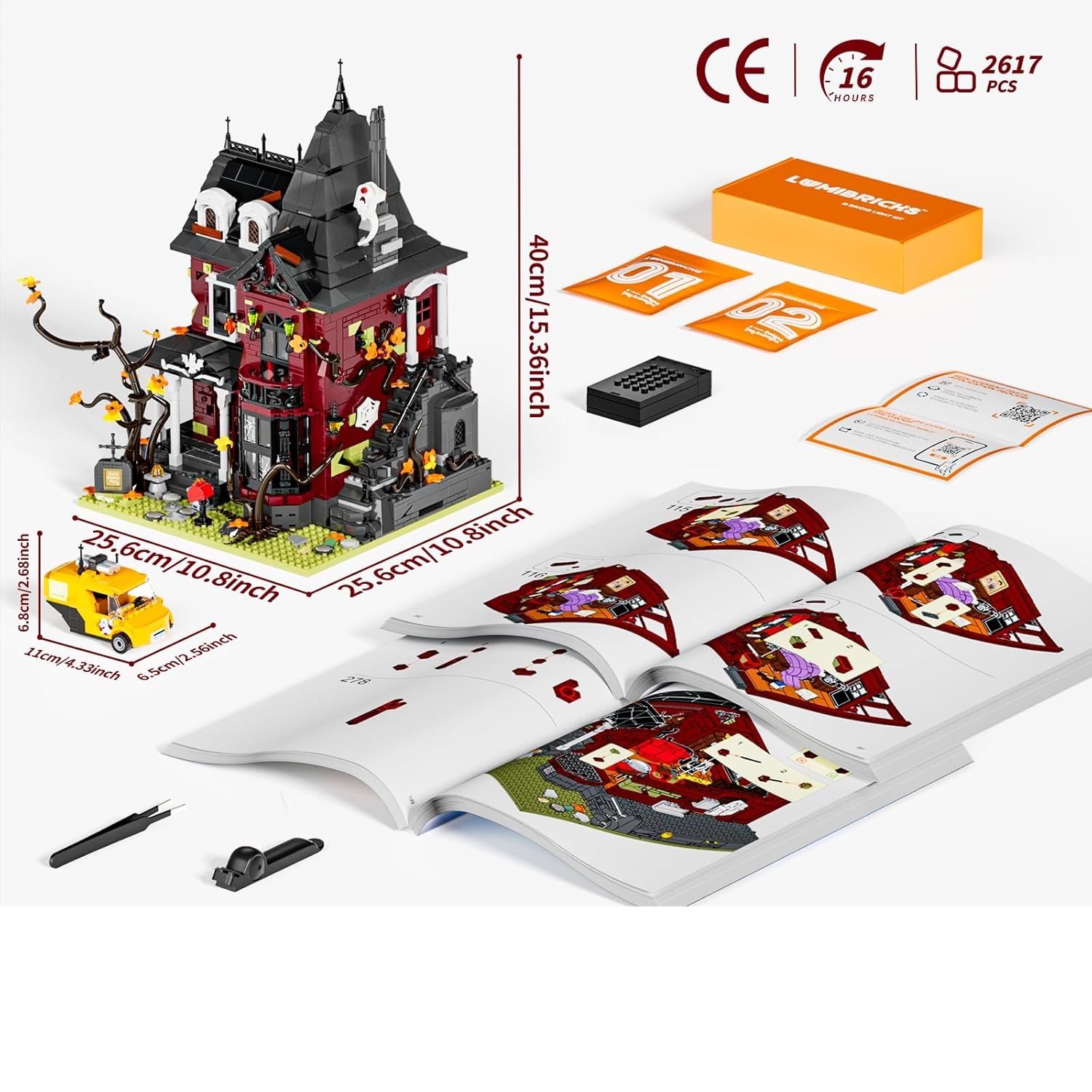 Północna Nawiedzona Rezydencja z Oświetleniem 2617PCS, L9092