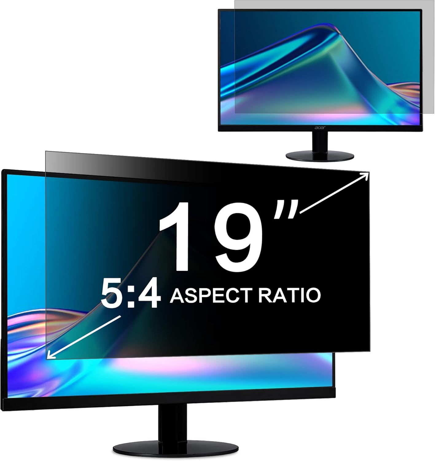 ZOEGAA Folia prywatyzująca 19" 5:4 do monitora – ochrona wzroku i danych