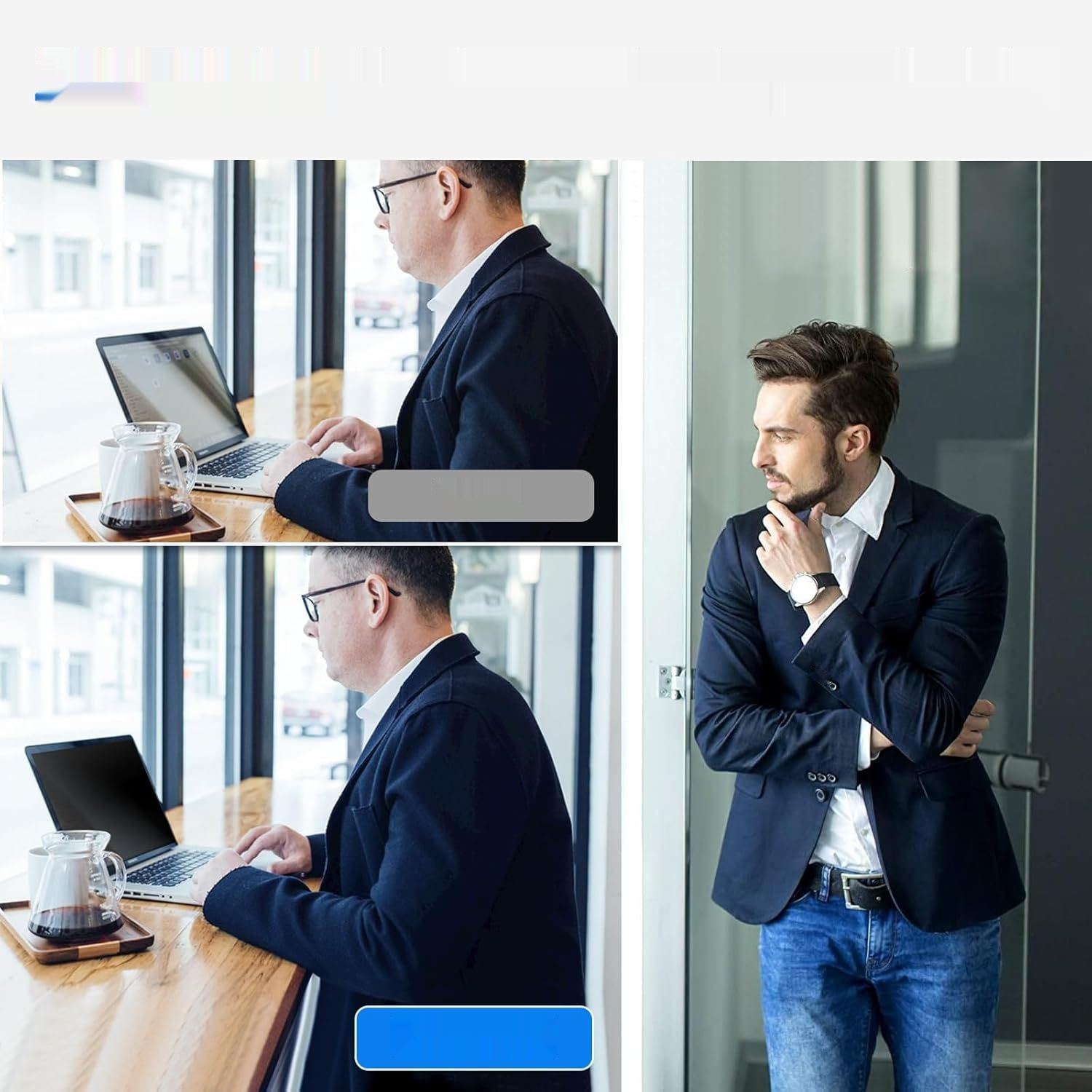 ZOEGAA Folia prywatyzująca 19" 5:4 do monitora – ochrona wzroku i danych