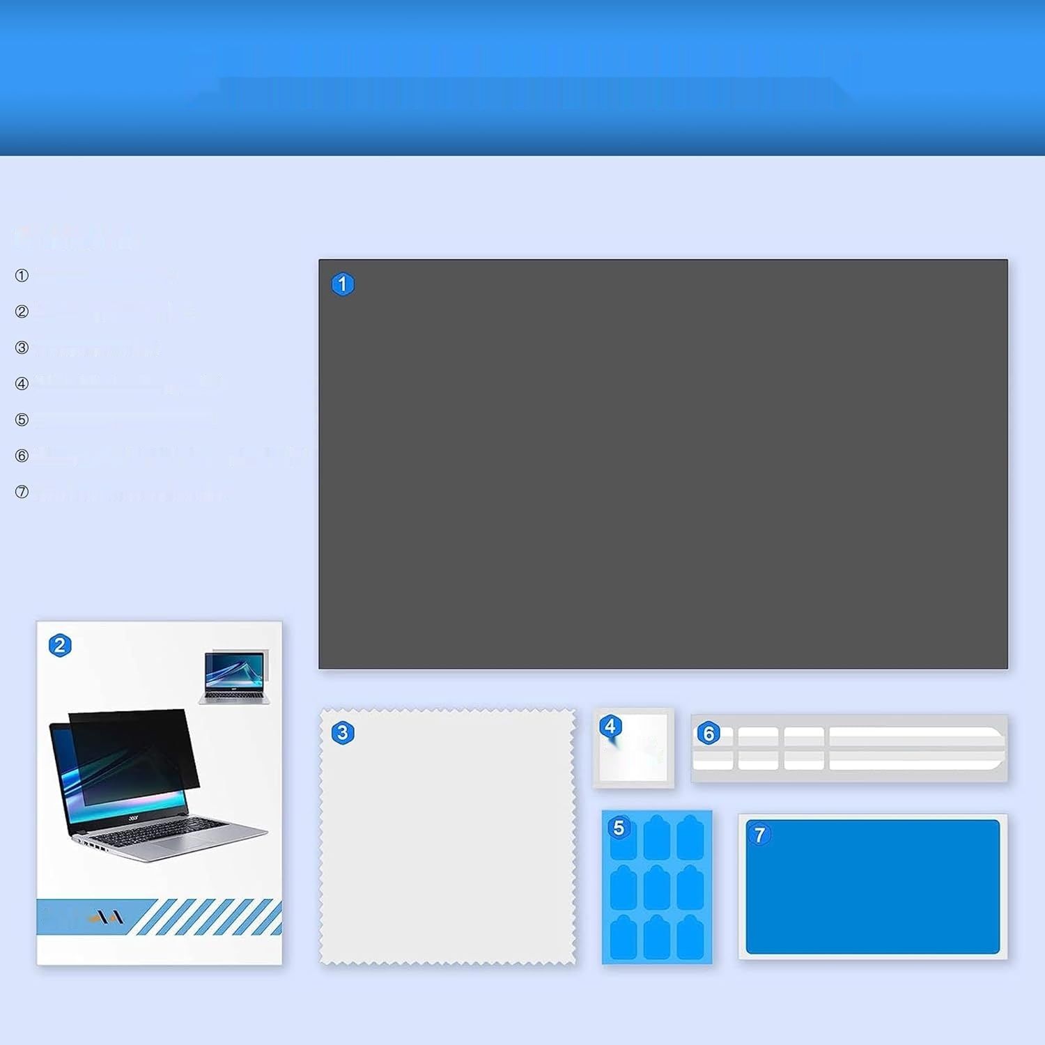 ZOEGAA Folia prywatyzująca 19" 5:4 do monitora – ochrona wzroku i danych