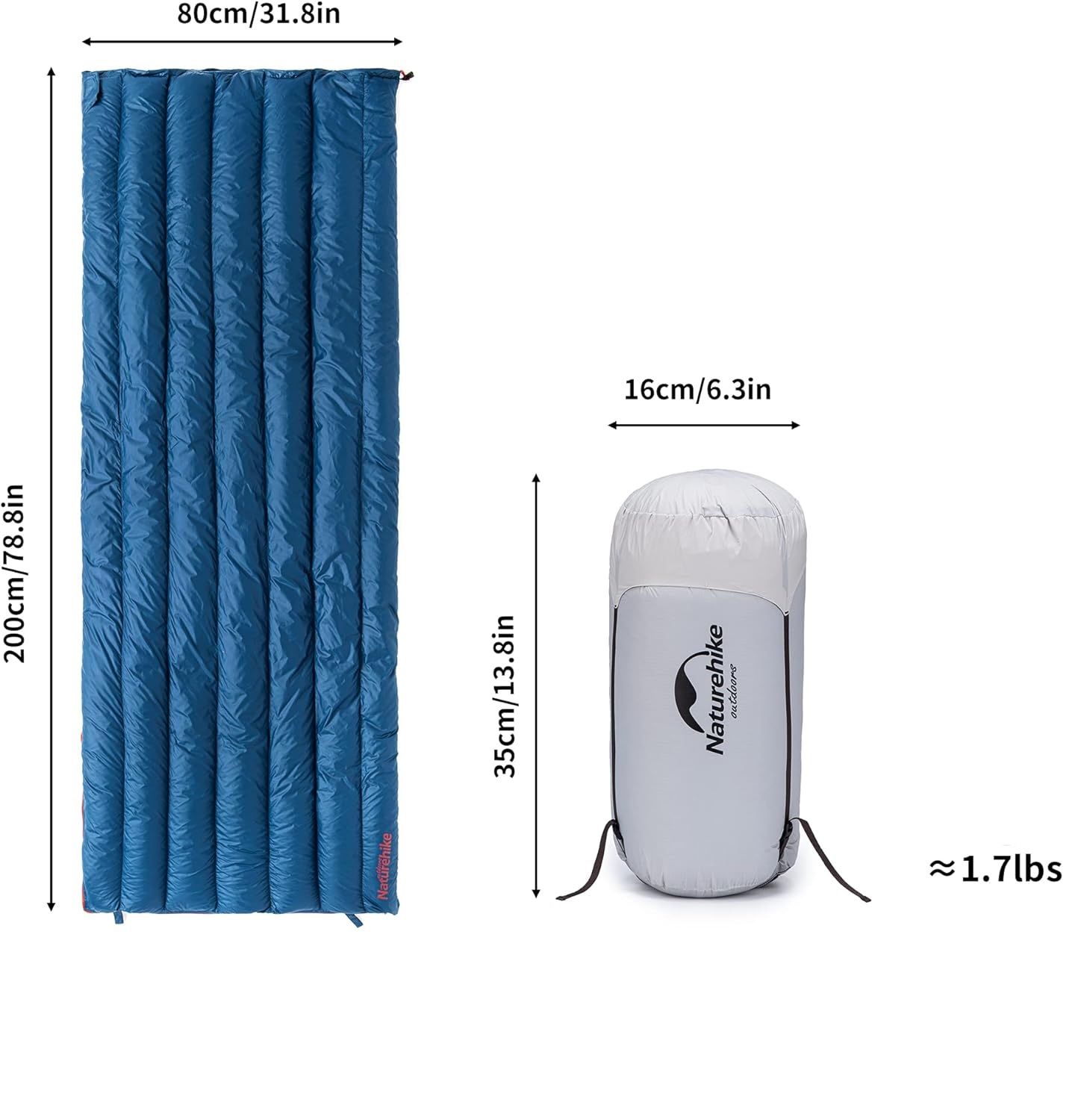 Naturehike Ultralight – puchowy śpiwór turystyczny z kaczym puchem