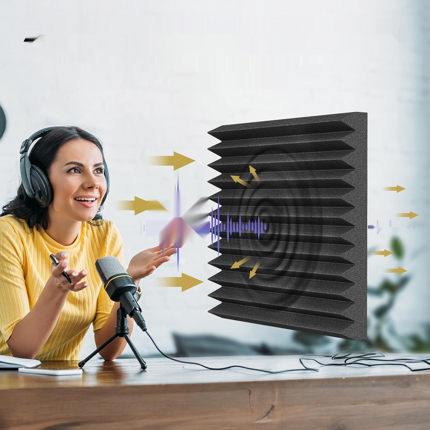 TONOR Zestaw 22 paneli akustycznych, 30×30×5 cm