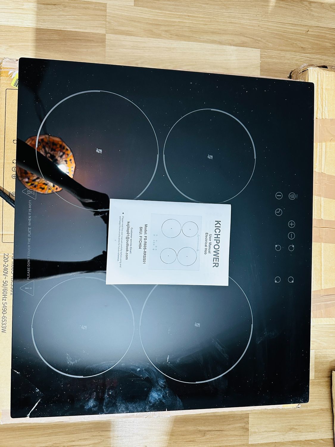 Płyta ceramiczna KICHPOWER 60 cm, 4 pola grzewcze, sterowanie dotykowe