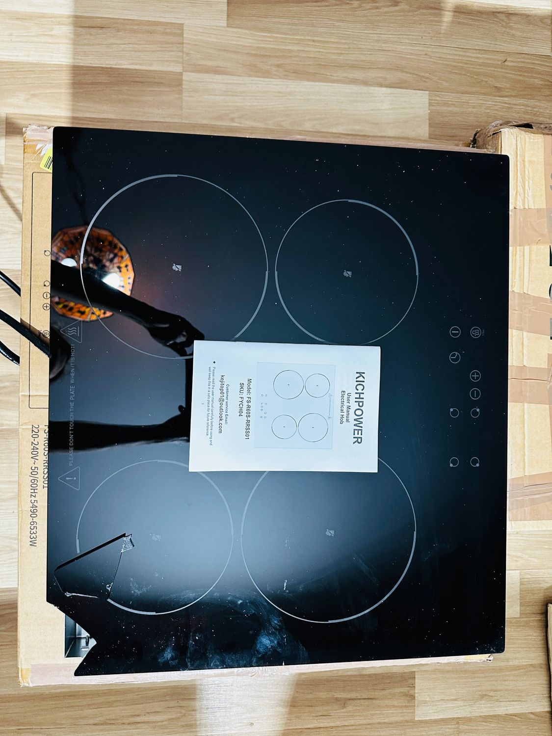 Płyta ceramiczna KICHPOWER 60 cm, 4 pola grzewcze, sterowanie dotykowe