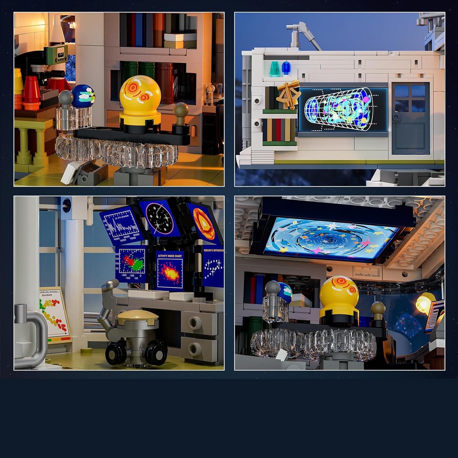 Zestaw do budowy alpejskiego obserwatorium ze światłem, 2437 elementów