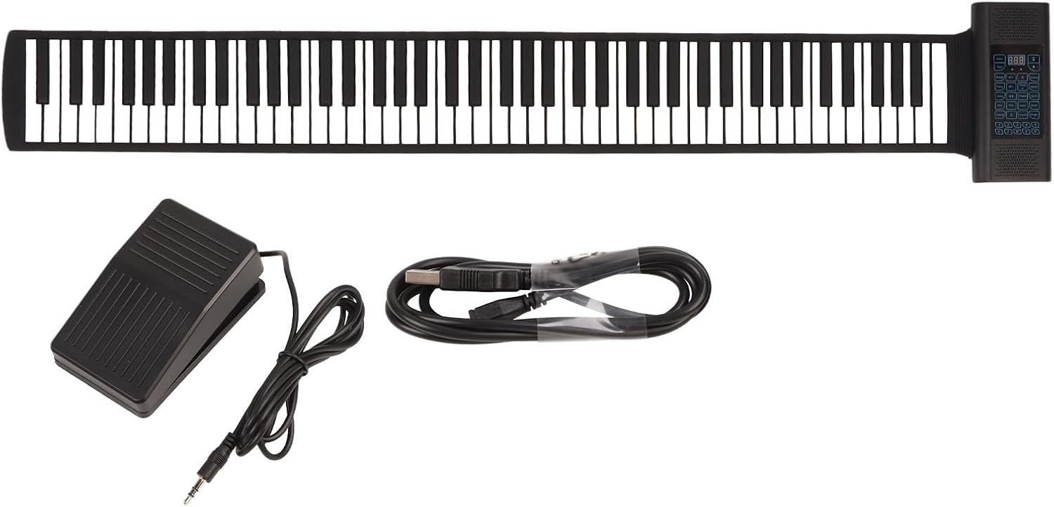 Pianino elektroniczne składane VBESTLIFE 88 klawiszy z Bluetooth (Czarne)