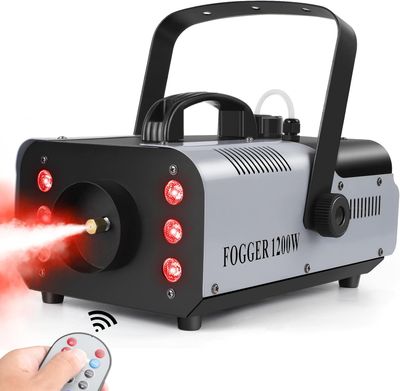 U`King Nebelmaschine 1200W z bezprzewodowym pilotem i 6 kolorowymi diodami LED