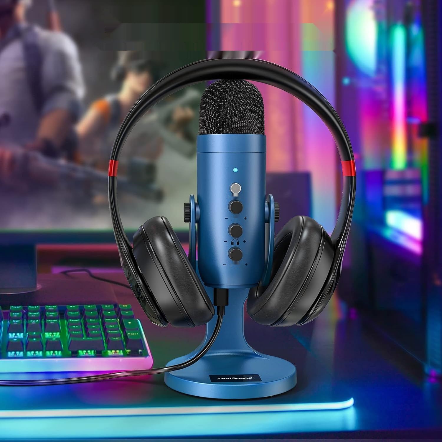 zealsound K66 – mikrofon USB do komputera i telefonu (niebieski)