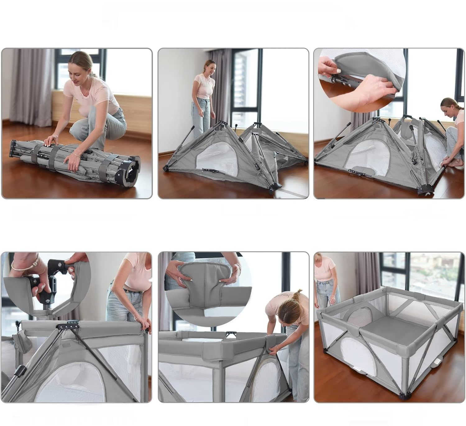 Duże składane podwórko do zabawy dla dzieci oraz kojce do zabawy