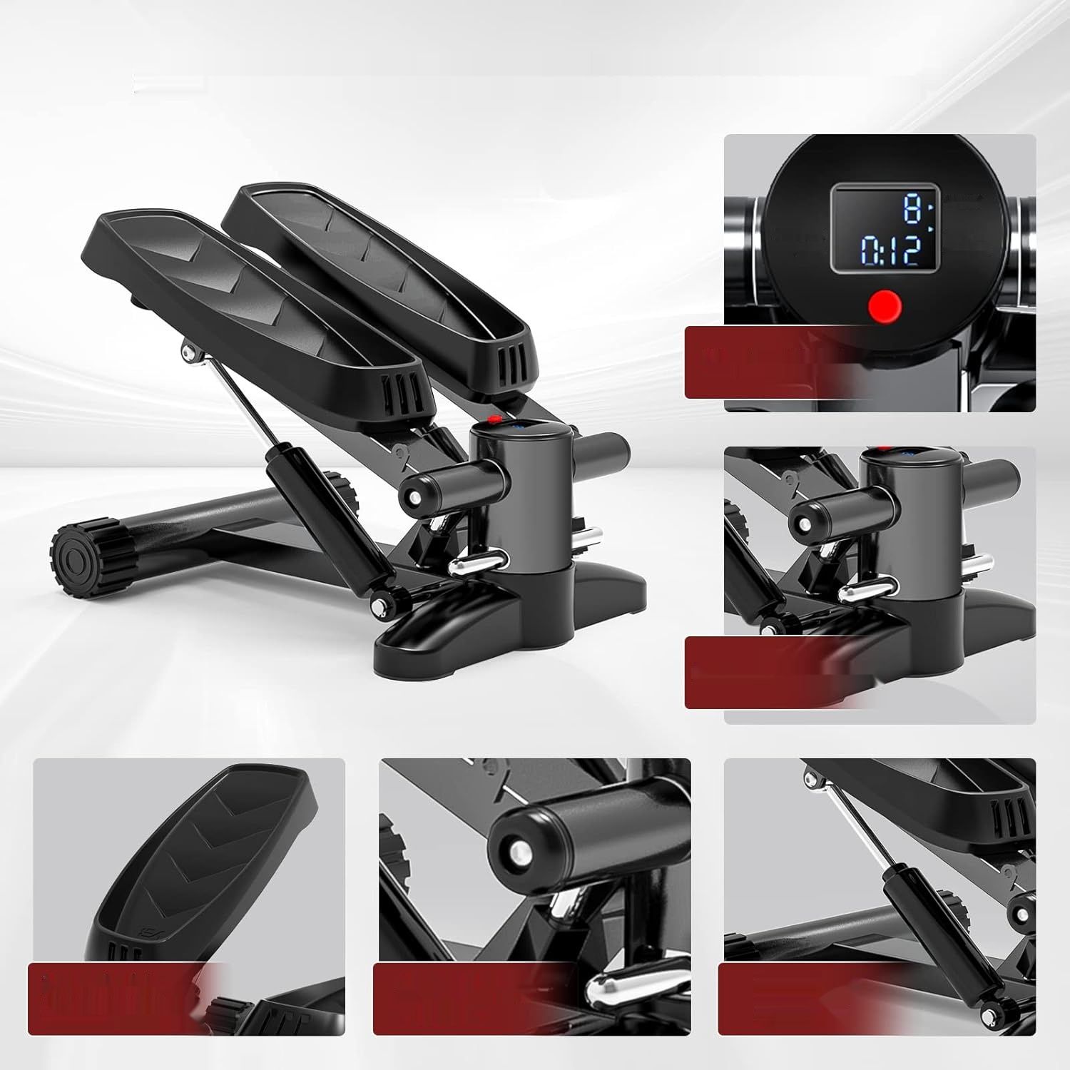 Stepper do ćwiczeń Bubbacare Mini Stepper z linkami oporowymi