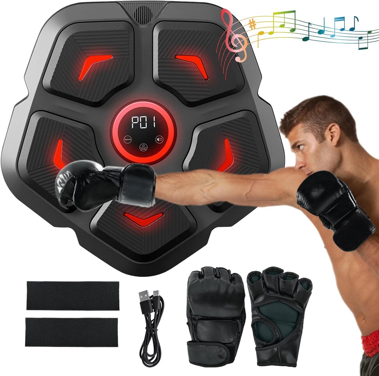 Muzyczna maszyna bokserska na ścianę z Bluetooth