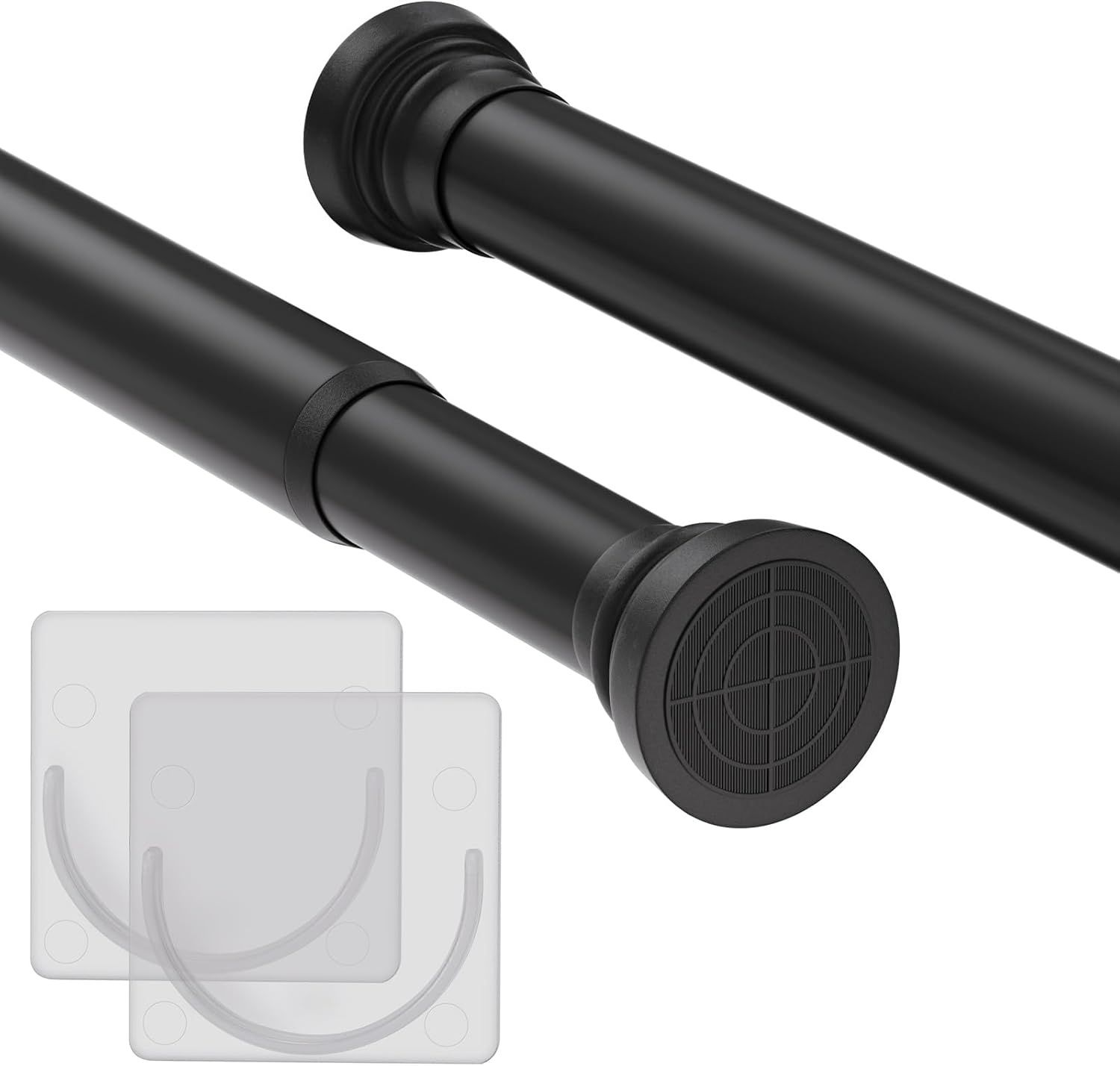 GOOWIN drążek prysznicowy bez wiercenia, wysuwany 80–204 cm, metalowy