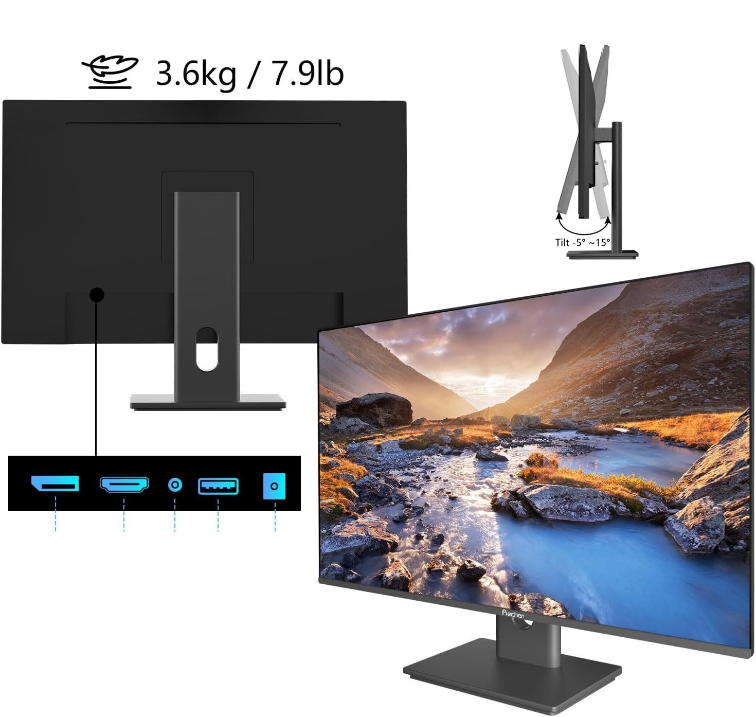 Prechen HD-238 – 23,8" Monitor Gaming QHD 2560 x 1440, 100 Hz