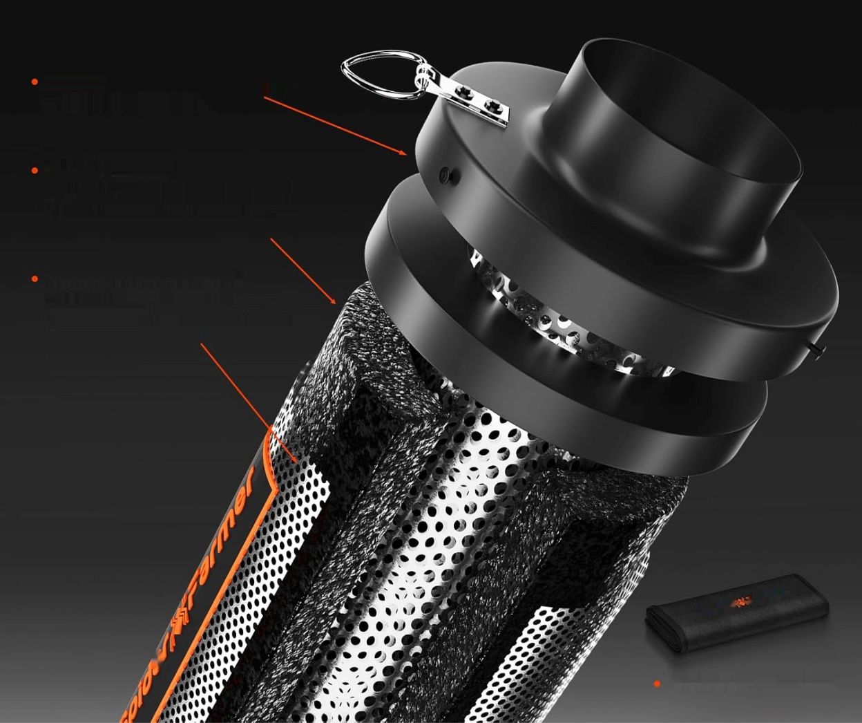 SPIDER FARMER Filtr węglowy 15,2 cm do namiotu uprawowego