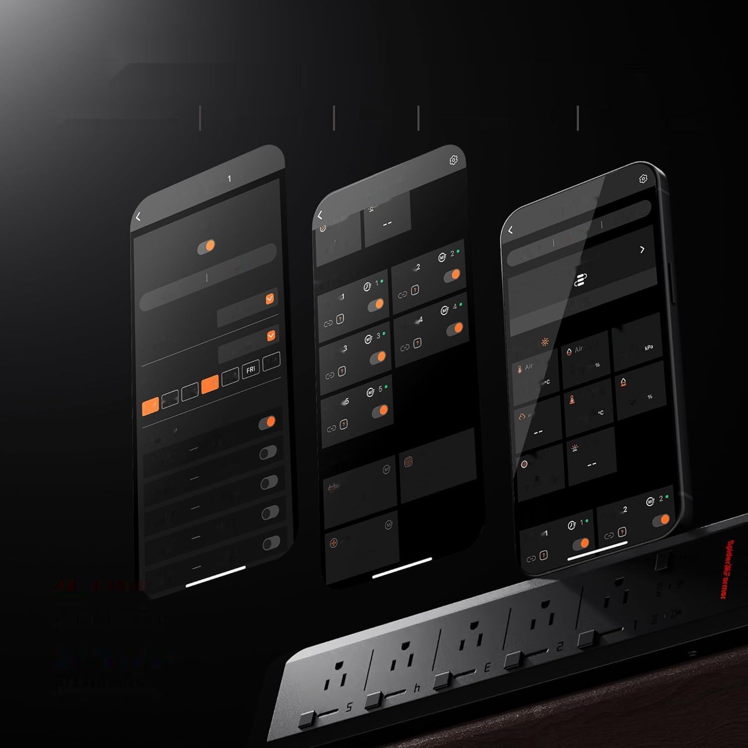 Spider Farmer GGS AC5 – 5-gniazdowa listwa zasilająca z kontrolą przez aplikację