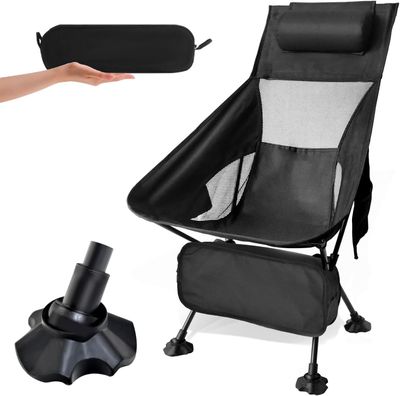 Składane krzesło kempingowe, małe, 120 kg, ultralekkie mini krzesło