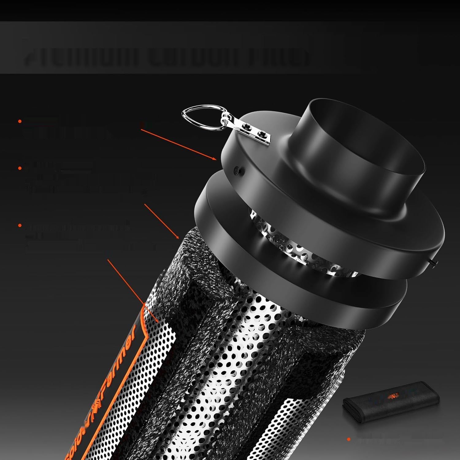 Spider Farmer filtr węglowy 10,2 cm do namiotu uprawowego