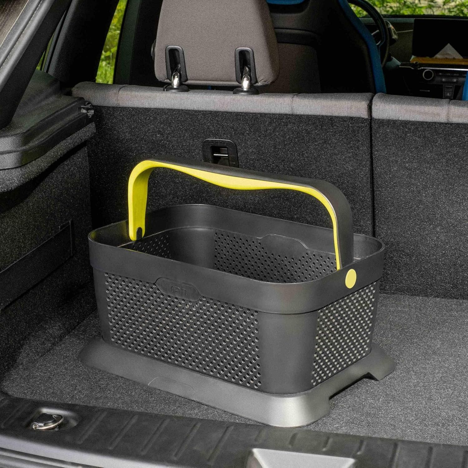 Kosz samochodowy Rati Variazione basket 21 l – czarny, prostokątny