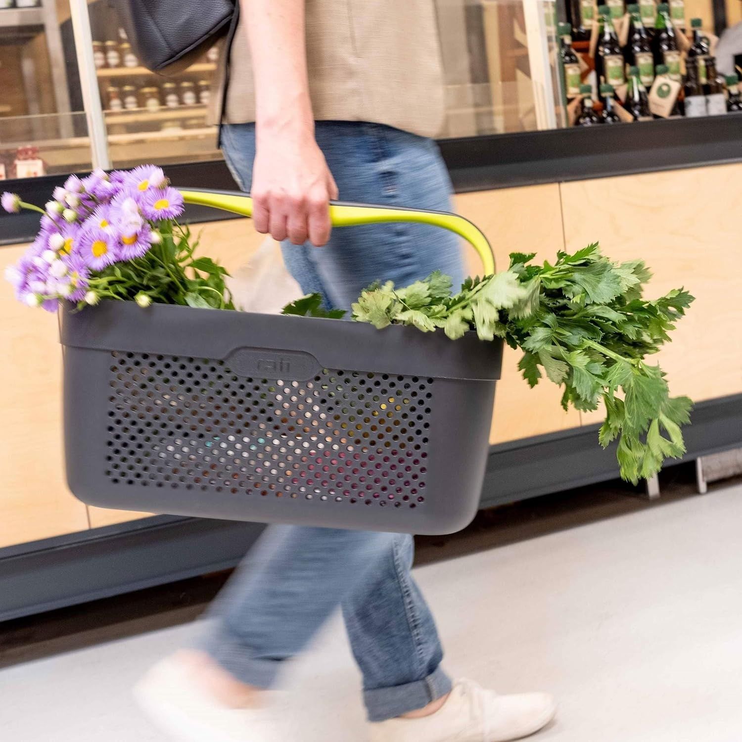 Kosz samochodowy Rati Variazione basket 21 l – czarny, prostokątny