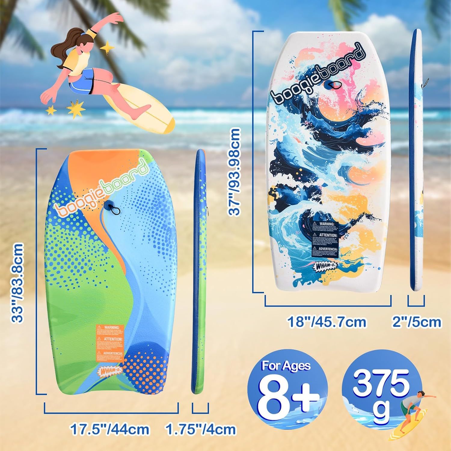 Wham-O Bodyboard Curvewave 94 x 46 x 10 cm z rdzeniem Phuzion