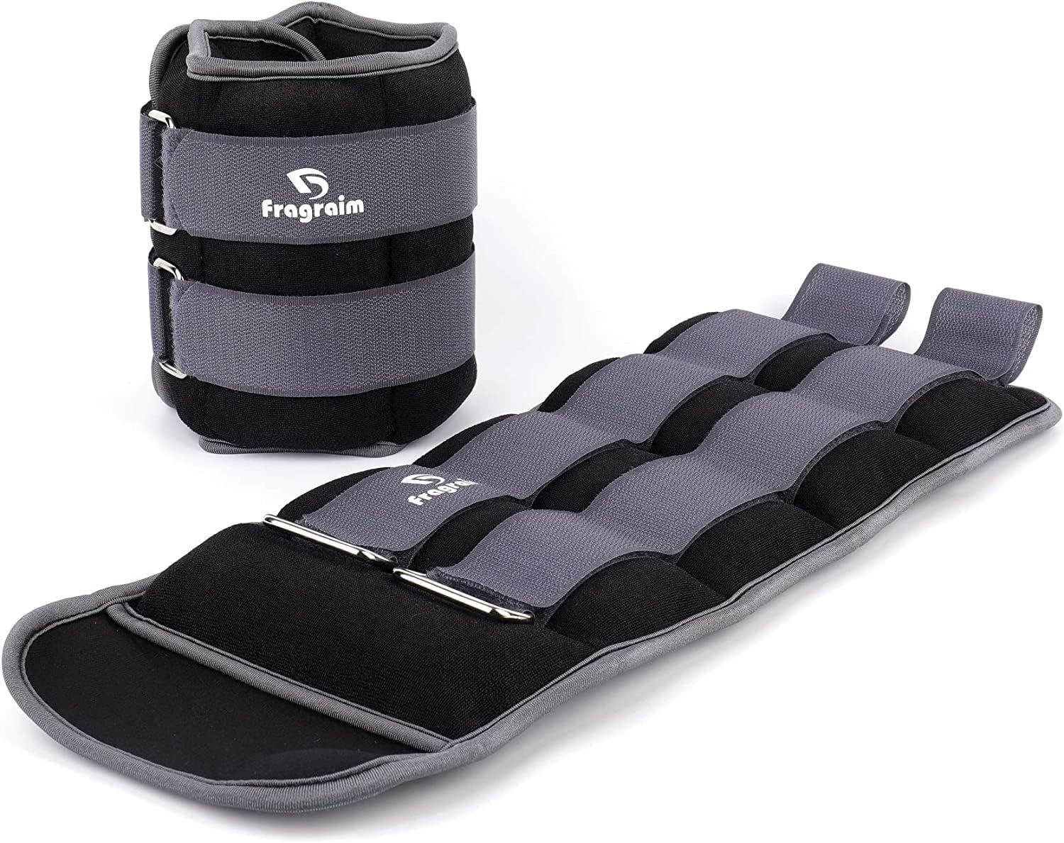 Fragraim – para ciężarków na kostki i nadgarstki 5 kg x 2, szare