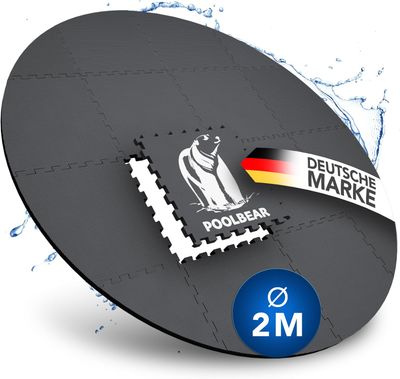 PoolBear okrągła mata ochronna pod jacuzzi i basen 200 cm – czarna