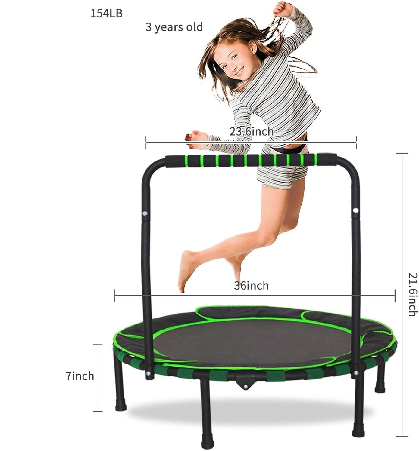 Trampolina dla dzieci Nukdey Ø91 cm – do domu i na zewnątrz