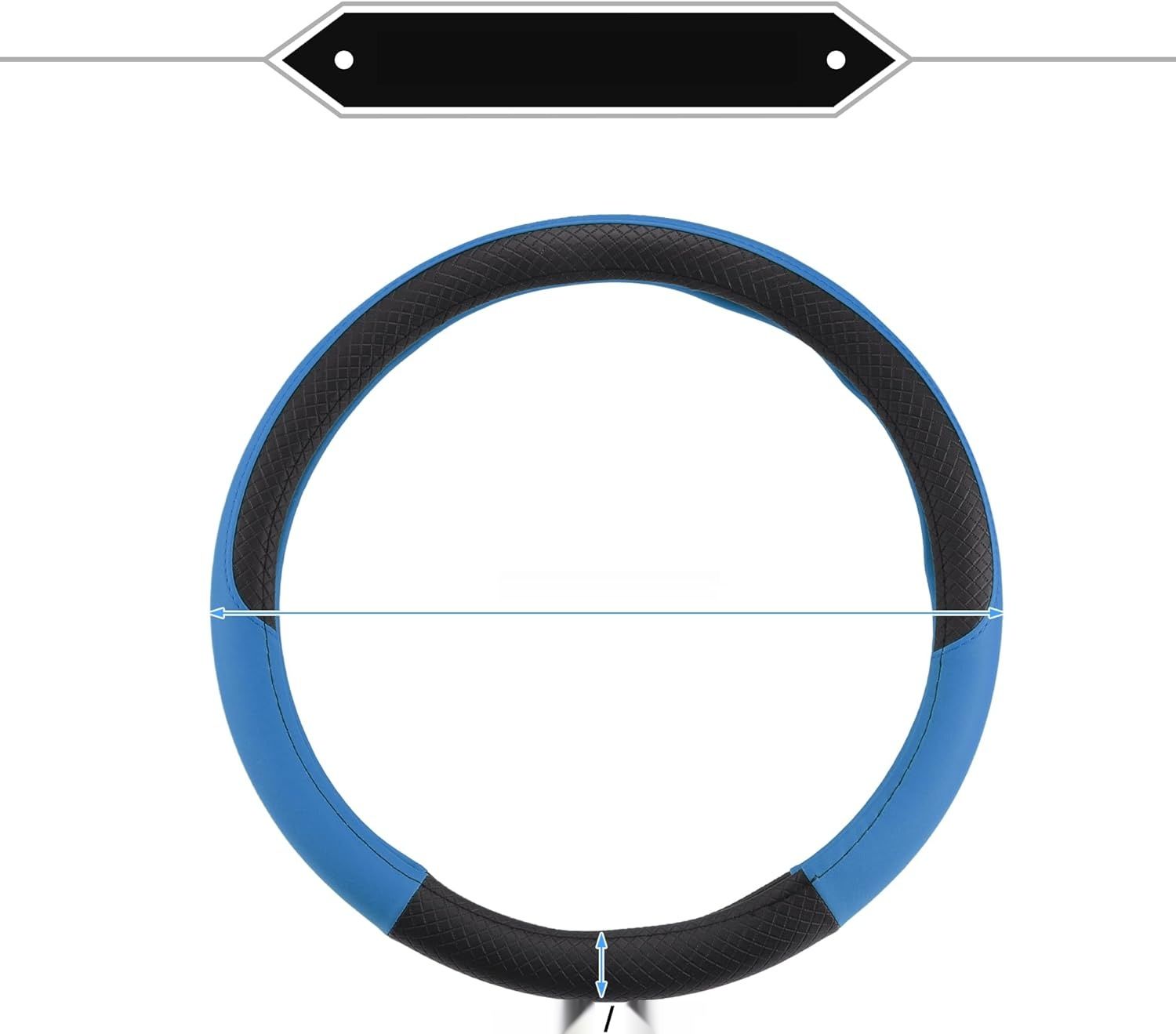 изменить фото на черное!!!   Uniwersalna niebieska osłona kierownicy samochodowej ABSOPRO do auta,重