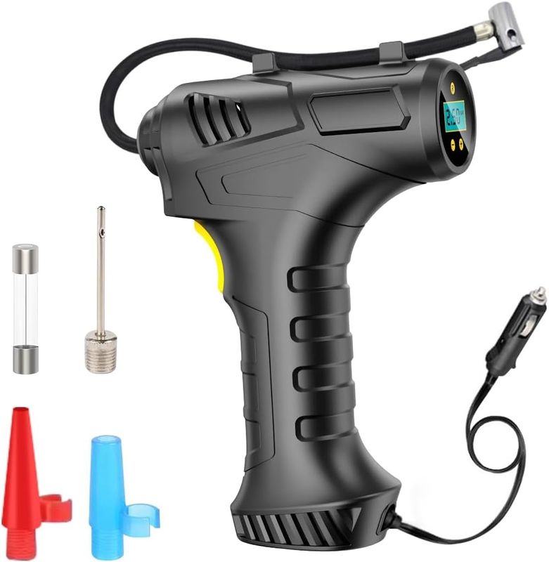 CGEAMDY Bezprzewodowy kompresor do opon samochodowych (bez baterii)