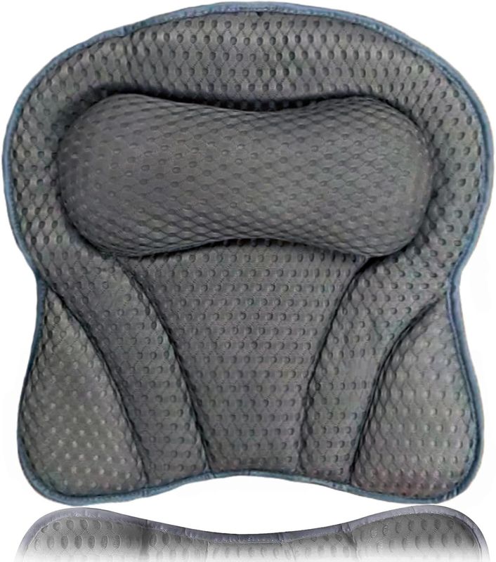 Poduszka do wanny SculifyVita z pianki Memory, 4D Air Mesh, 6 przyssawek