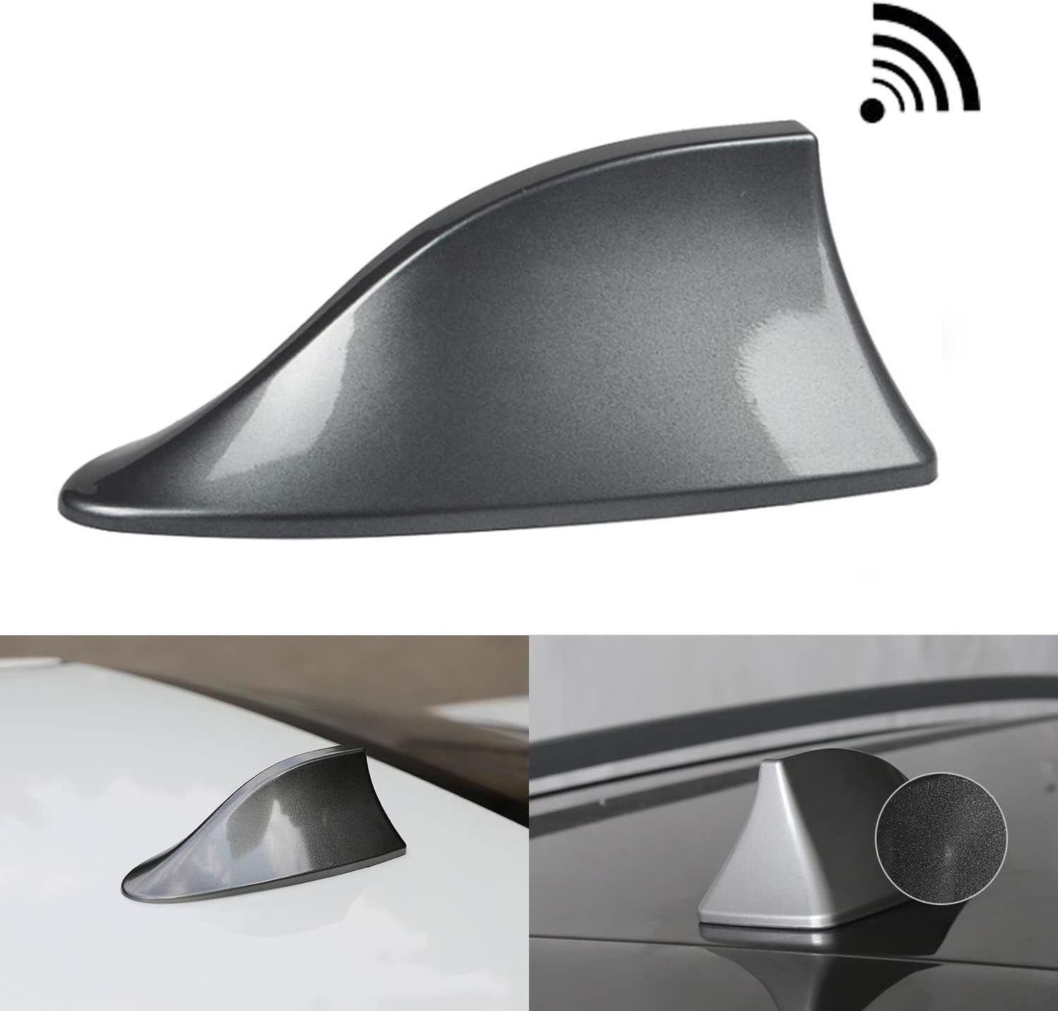 Heart Horse antena radiowa w kształcie płetwy rekina, uniwersalna, czarna