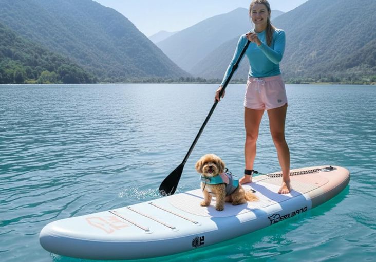 Nadmuchiwana deska SUP z akcesoriami, antypoślizgowa, minimalistyczna