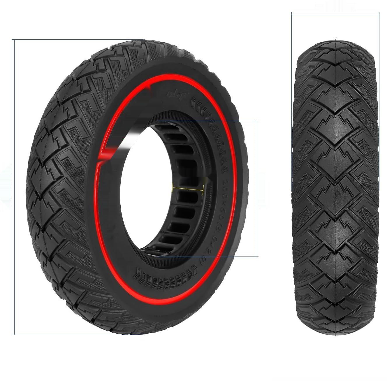 Pneumatyczne opony pełne 200x50 do hulajnogi elektrycznej Little Dolphin