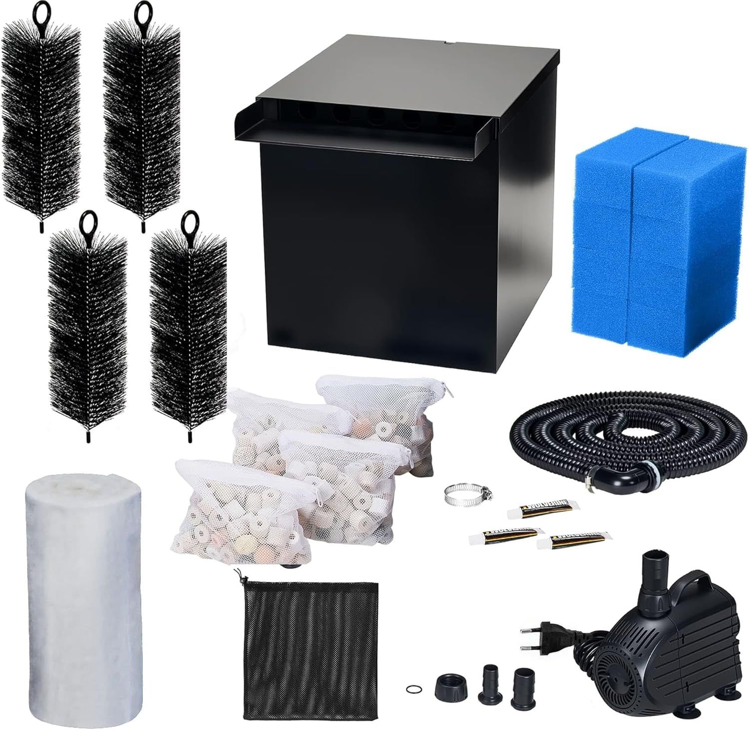 Kompletny zestaw kaskady ze stali nierdzewnej z pompą 80 W, 4500 l/h