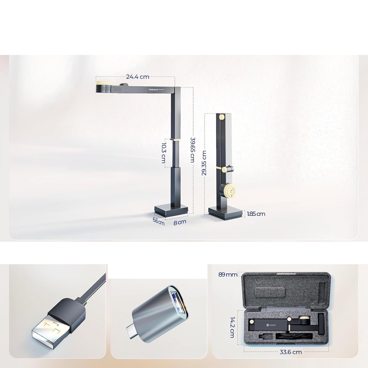 CZUR Fancy S Pro – kamera do dokumentów 12 MP 4K z funkcją wizualizera