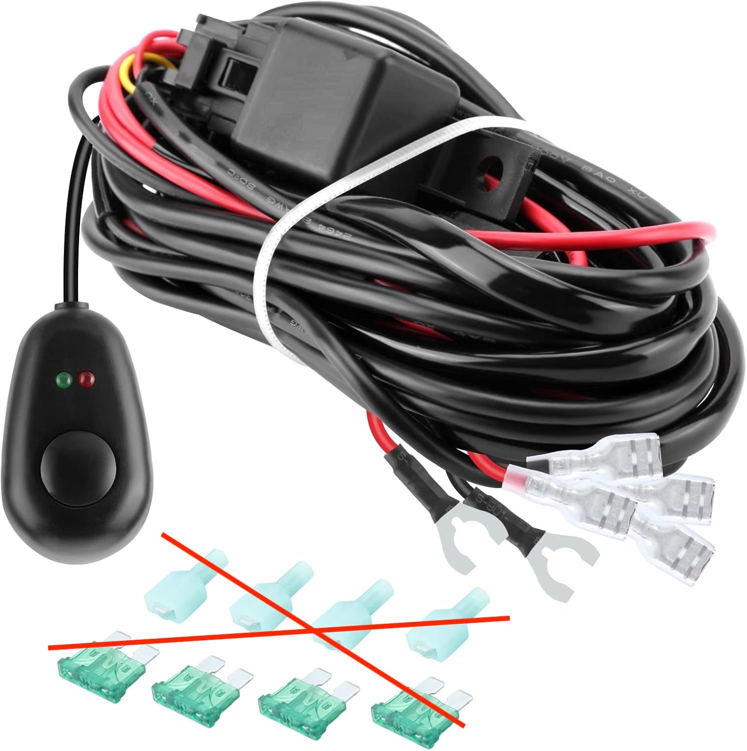 Kraumi 300W Okablowanie do listw LED, wiązka przewodów z przekaźnikiem