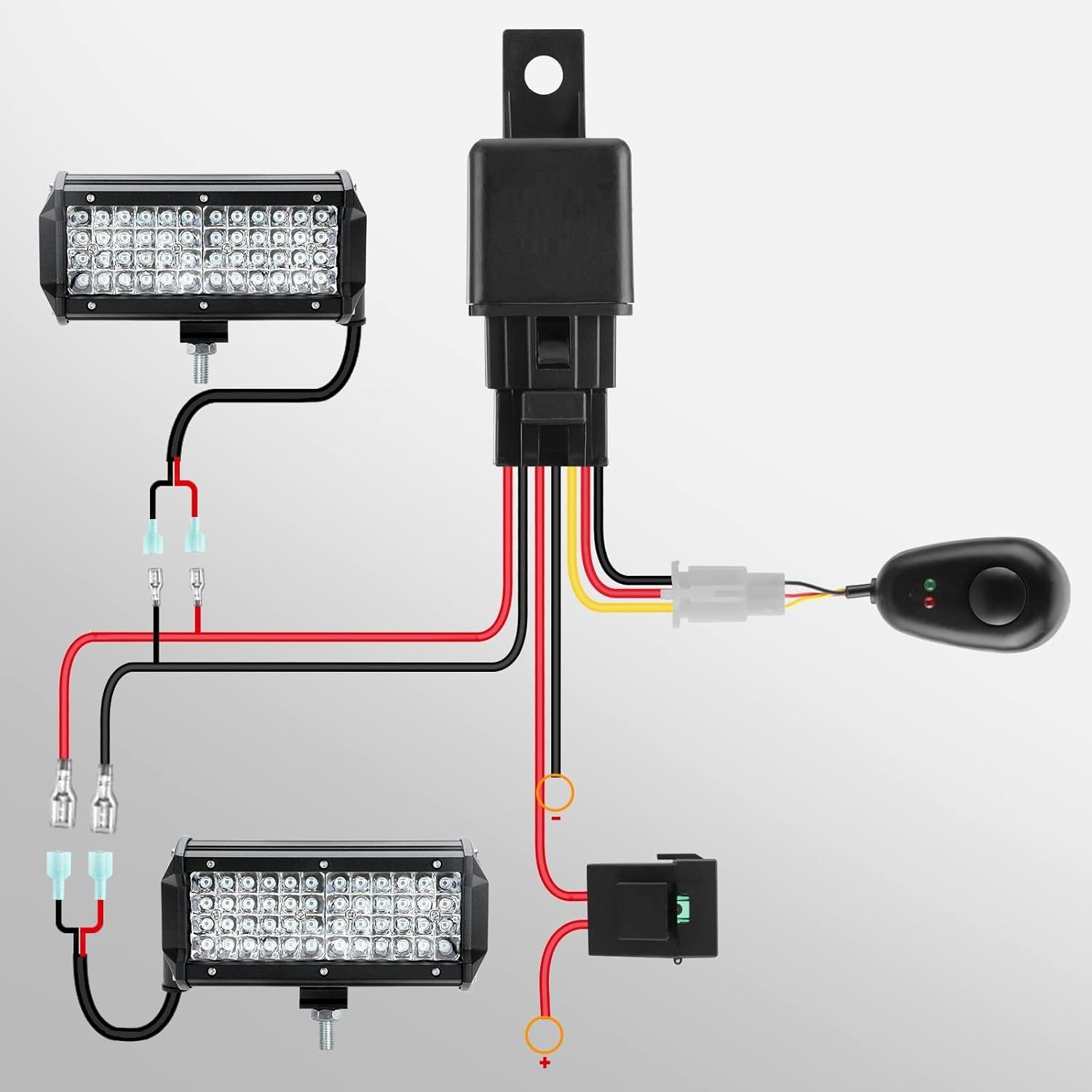 Kraumi 300W Okablowanie do listw LED, wiązka przewodów z przekaźnikiem