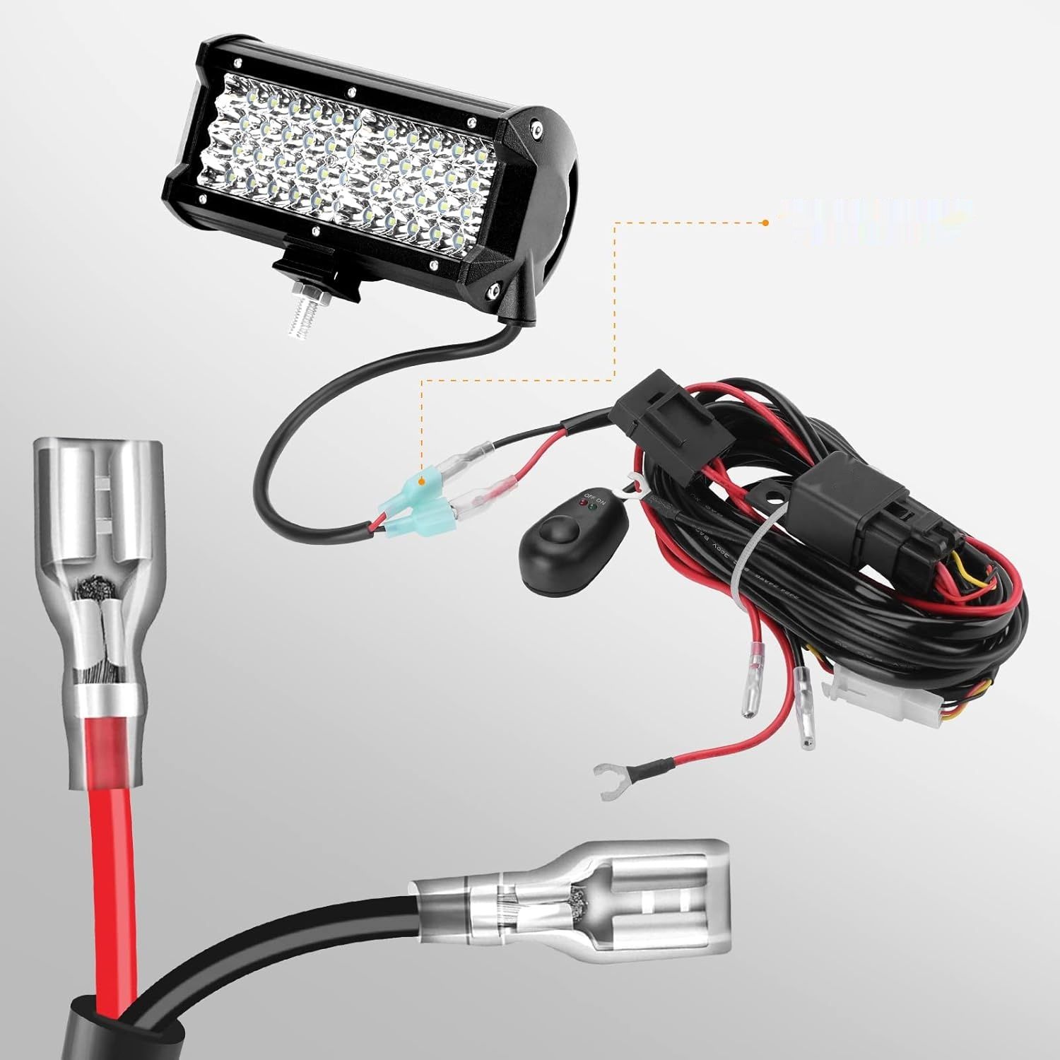 Kraumi 300W Okablowanie do listw LED, wiązka przewodów z przekaźnikiem