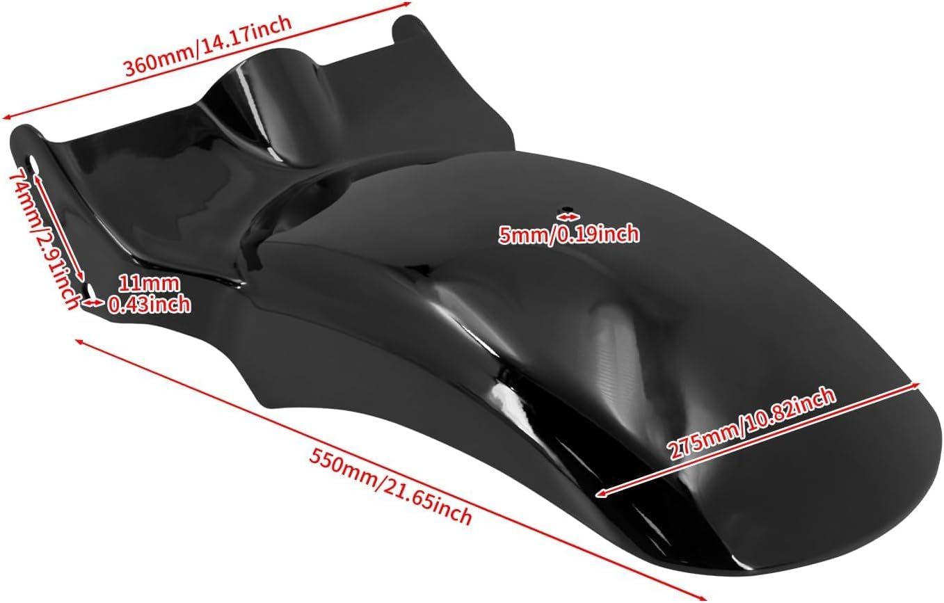 HDBUBALUS Tylny błotnik motocyklowy + krótki błotnik pod solo siedzien