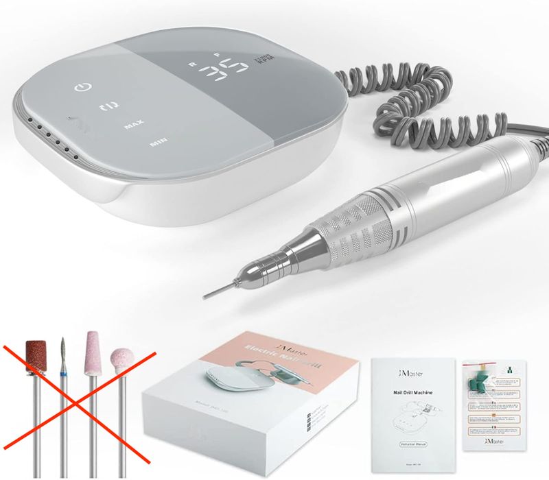 Frezarka do paznokci JCMaster 35 000 obr./min, cyfrowy wyświetlacz LCD