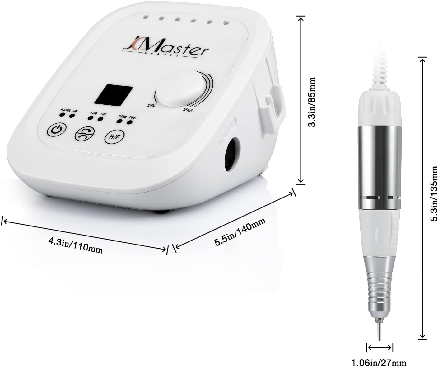 Frezarka do paznokci JCMASTER 302W , profesjonalny zestaw do manicure i pedicure