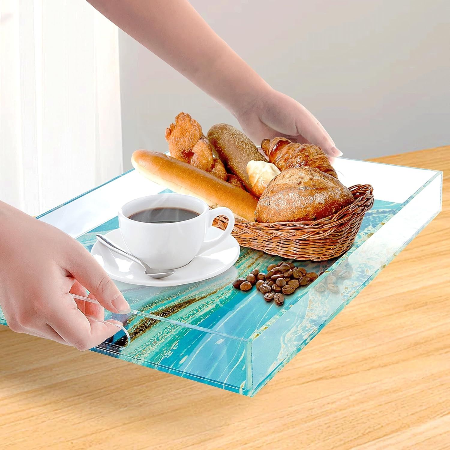 WORHE Akrylowa Taca do Serwowania Galaktyki z Uchwytem (YGC010)