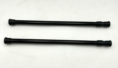 Komplet 2 szt. rozporowych karniszy bez wiercenia GDEVKHN 30–50 cm, czarne