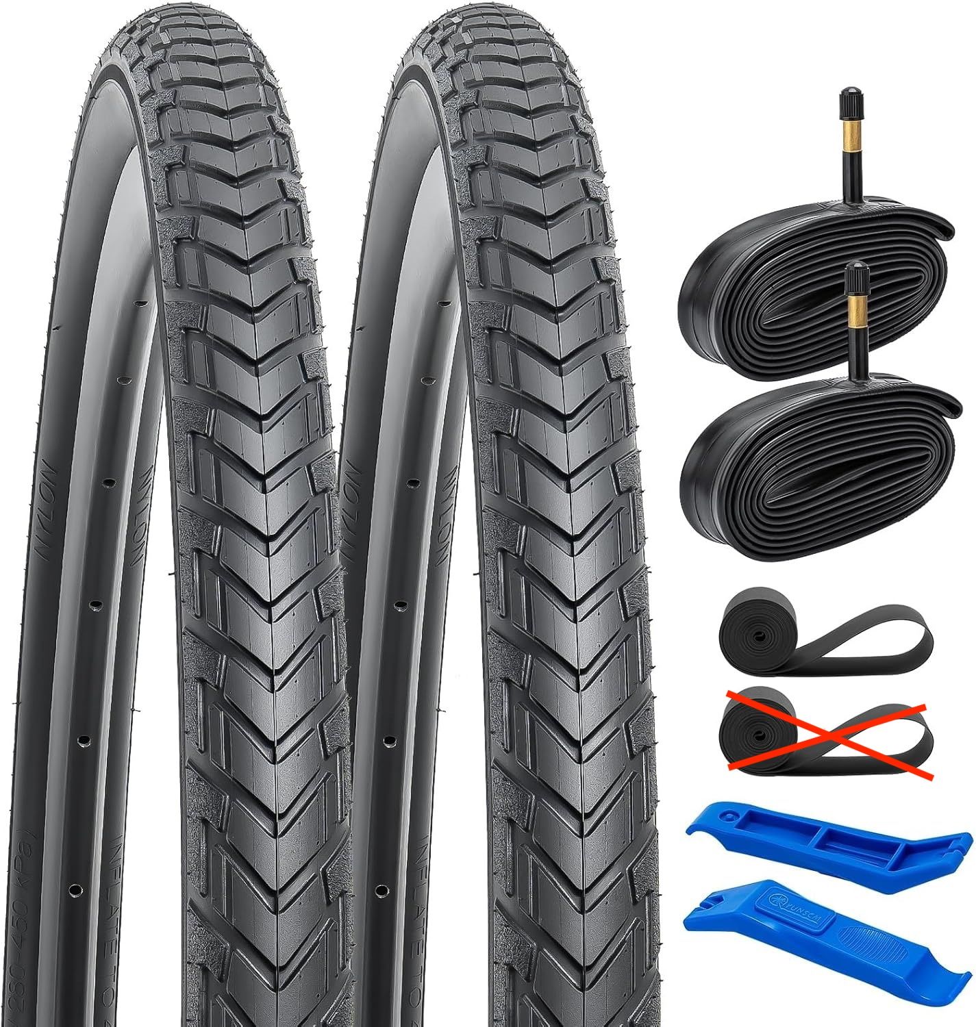 YUNSCM 2 szt. opon do roweru szosowego 700C 700x40C/42-622